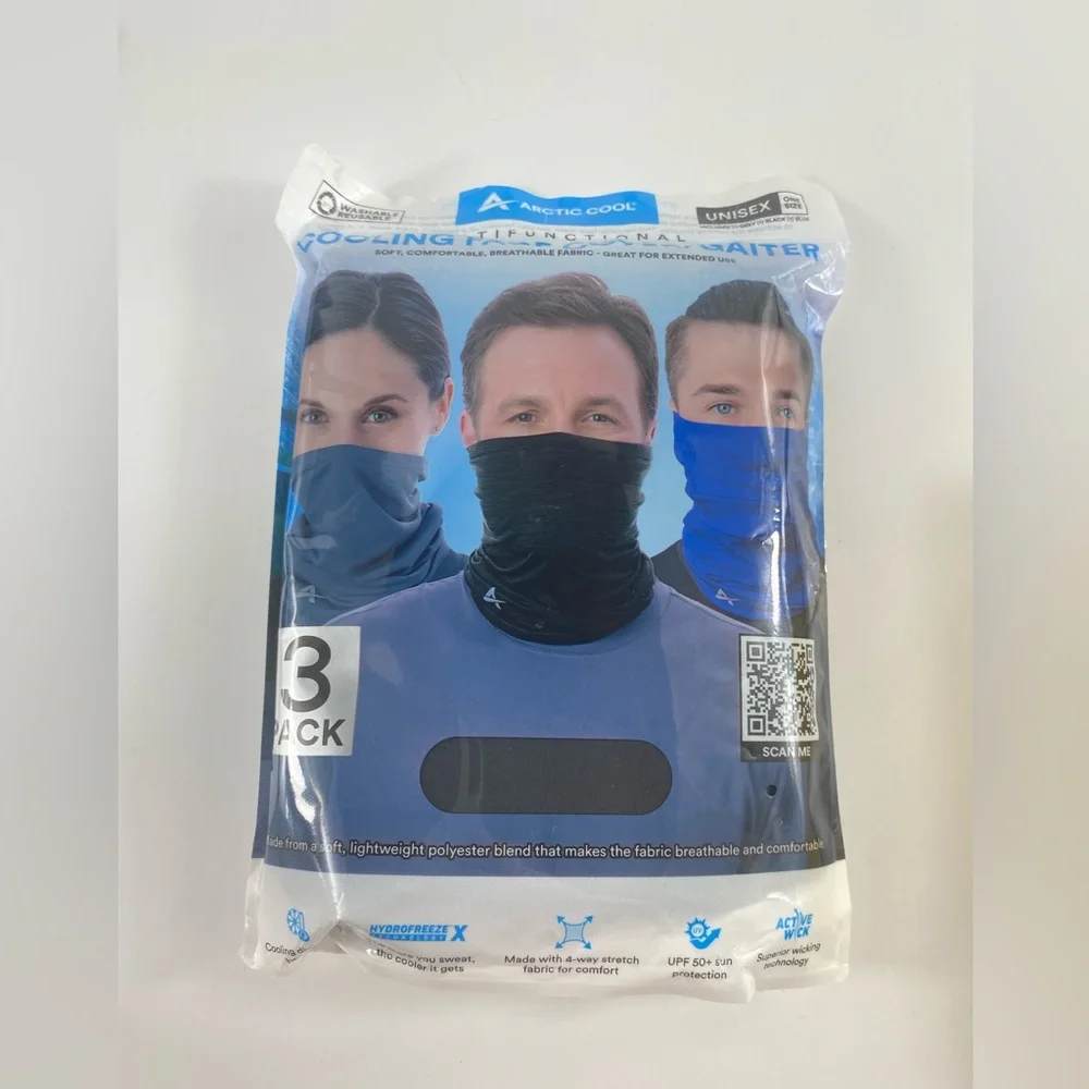 Arctic Cool Unisex Cooling Face Gaiter 3-Pack